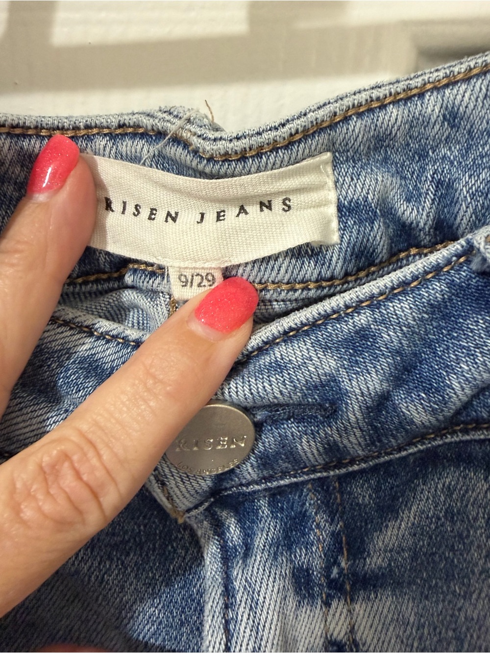 Light Blue High-Rise Barrel Leg Women's Jeans - Picture 2 of 3